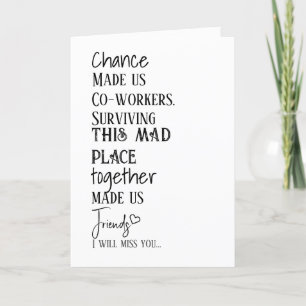 Agradecimento Adeus aos colaboradores Obrigado Cartão de Amizade