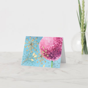 Agradecimento aguarela floral Allium