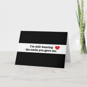 Agradecimento Ainda estou Vestindo um cartão de sorriso