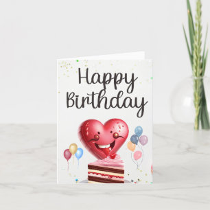 Agradecimento Amor de Aniversário Sensível: Cartão de Aniversári