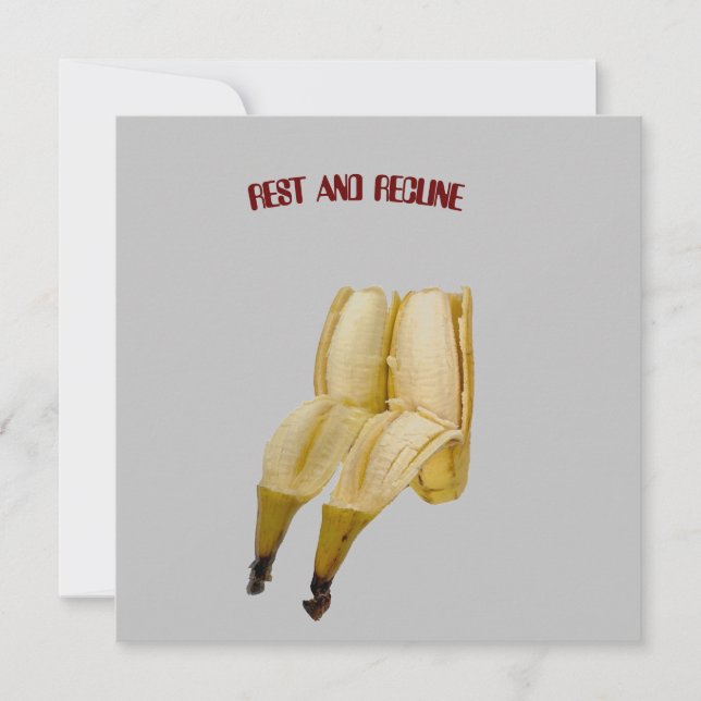 Agradecimento ANIVERSÁRIO ENGRAÇADO ou cartão de REFORMA BANANA  (Frente)