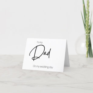 Agradecimento Ao meu pai no meu cartão de dia de casamento