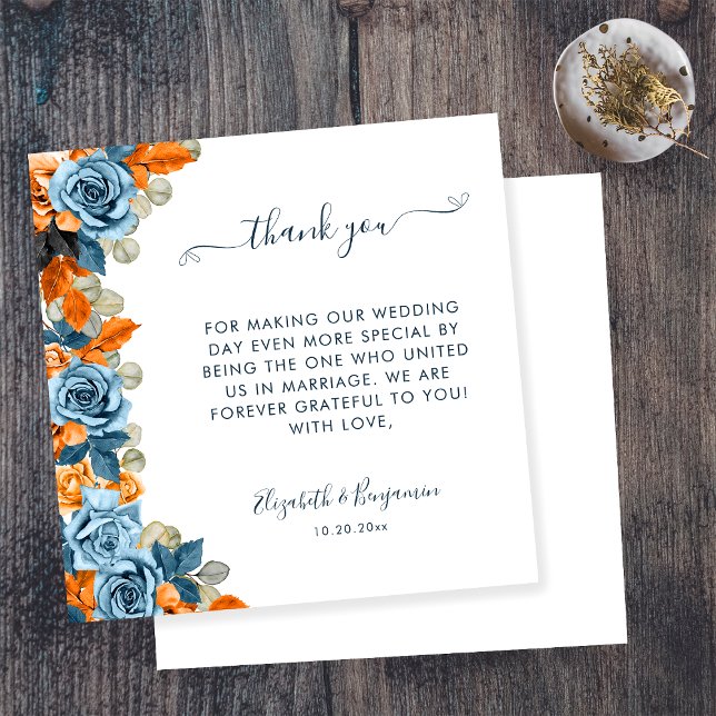 Agradecimento ao Oficiante de Casamento Azul Marin (Criador carregado)