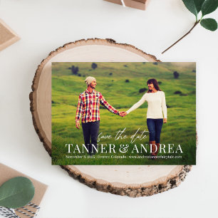 Agradecimento Apenas nós EDITABLE COLOR Salvar o cartão de data