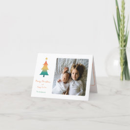 Agradecimento Árvore de Natal em cartão de feriado