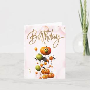 Agradecimento Ataque de Aniversário da Pumpkin: Cartão de Aniver