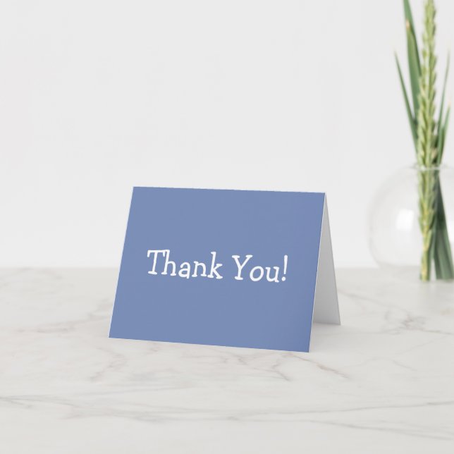 Agradecimento Azul Com Texto Branco Simples Agrade (Frente)