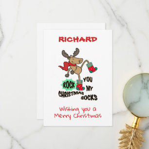 Agradecimento Balançar meu cartão de Natal personalizado