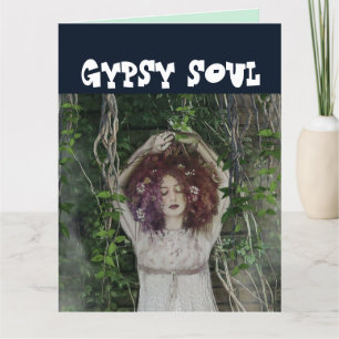 AGRADECIMENTO BOHEMIAN LADY GYPSY ALMA CARTÃO DE ACOLHIMENTO DE 