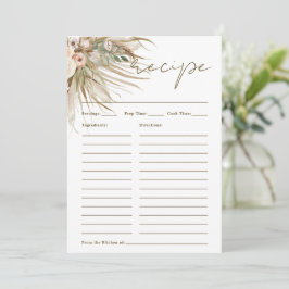 Agradecimento Boho Rustic Pampas Grass Floral Traga Cartão de Re