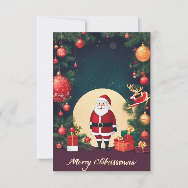Agradecimento Cabina de cartão de Natal (Frente)