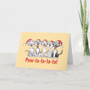 Agradecimento Cachorros de cartucho no cartão de Natal do Santa 