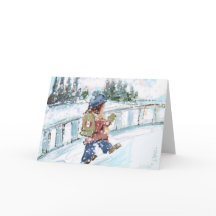 Cartão canadense de férias de inverno