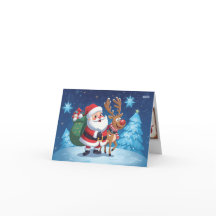 cartão com escrita de natal e imagens de natal
