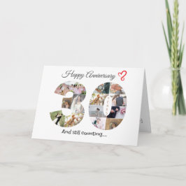 Agradecimento Cartão com fotos de 3 anos de casamento