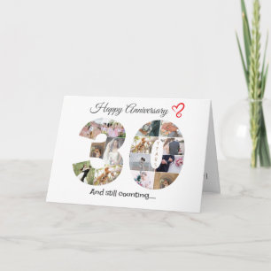 Agradecimento Cartão com fotos de 3 anos de casamento