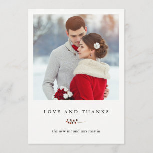 Agradecimento Cartão com fotos de Amor e Obrigados da Berries Wi