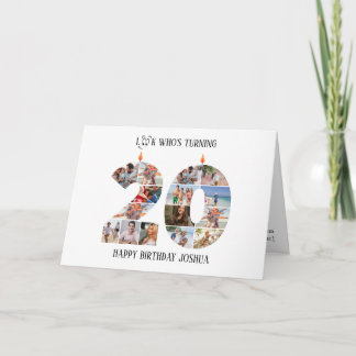 Agradecimento Cartão com fotos de Aniversário 20