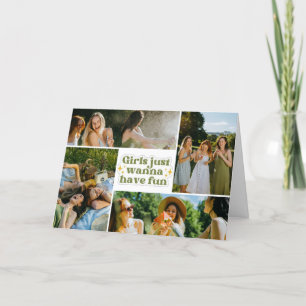 Agradecimento Cartão com fotos de Momentos de Amizade Trio