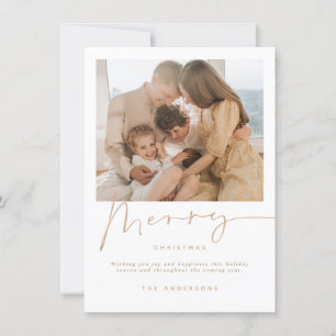 Agradecimento Cartão com fotos de Natal minimalista