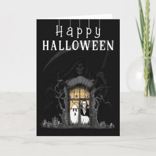 Agradecimento Cartão com fotos Feliz de Halloween