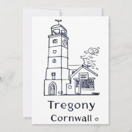Agradecimento cartão da torre do relógio de Tregony