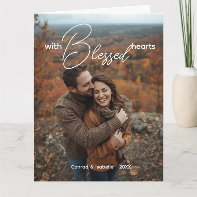 Agradecimento Cartão de Ação de Graças Folclado,Letra Elegante P (Frente)