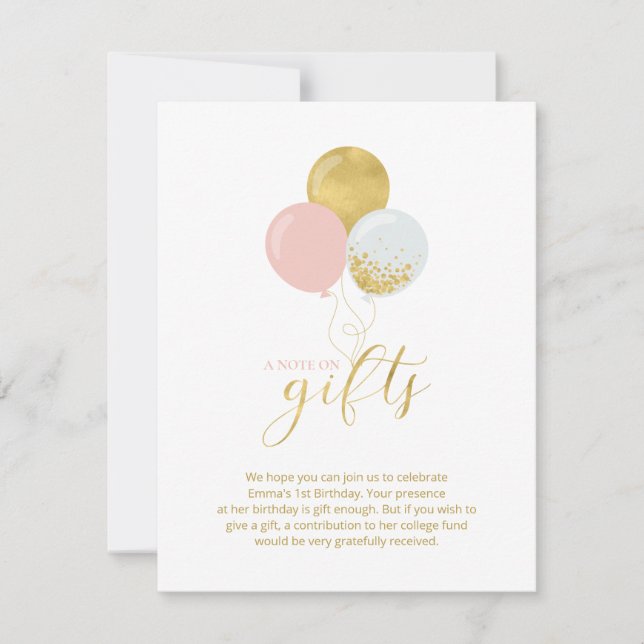 Agradecimento Cartão de Acompanhamento de Presente de Aniversári (Frente)