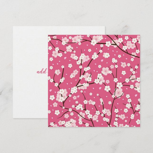 AGRADECIMENTO CARTÃO DE AGRADECIMENTO: SAKURA CHERRY BLOSSOMS (Frente/Verso)