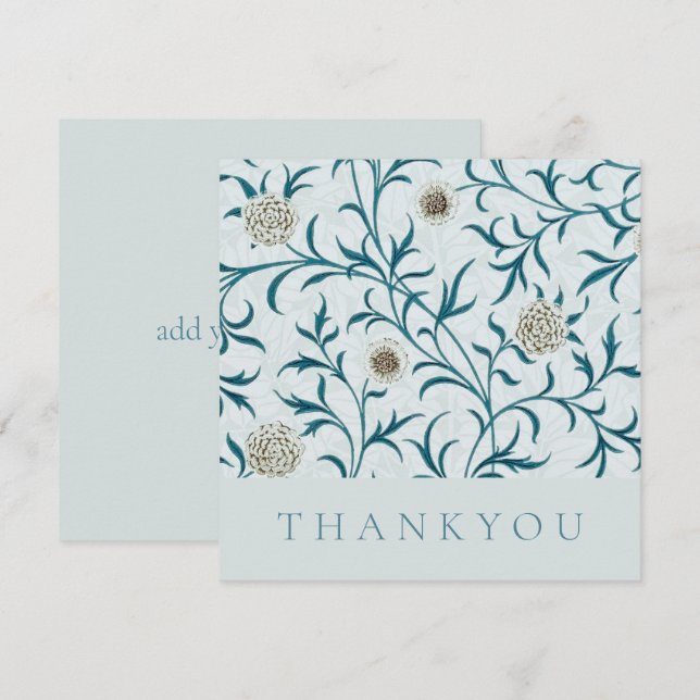 AGRADECIMENTO CARTÃO DE AGRADECIMENTO: WILLIAM MORRIS : DESIGN F (Frente/Verso)