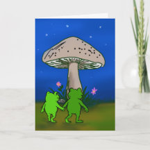 Cartão de Amizade de Arte Florestal com Sapo Capri