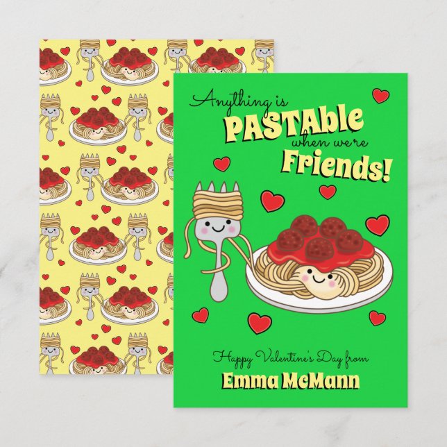 Agradecimento Cartão de Amizade de Namorados de Sala de Aula Spa (Frente/Verso)