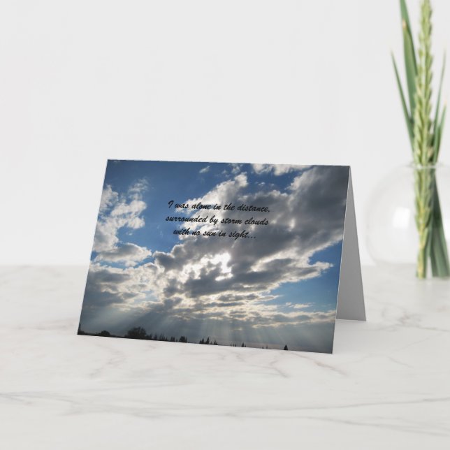 Agradecimento Cartão de Amizade, sentimental (Frente)