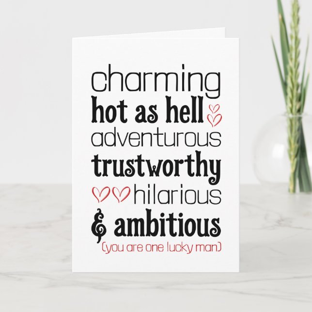 Agradecimento Cartão De Amor De Dia de os namorados Engraçado Pa (Frente)