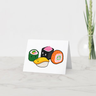 Agradecimento cartão de amor de quarentena sushi sinto sua falta