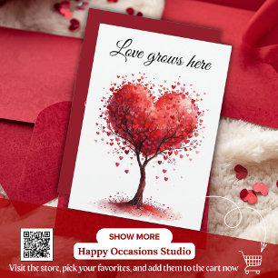 Agradecimento Cartão de Amor de São Valentim Romântico para El