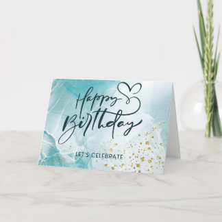 Agradecimento Cartão de Aniversário com Aestologia de Abstrato A