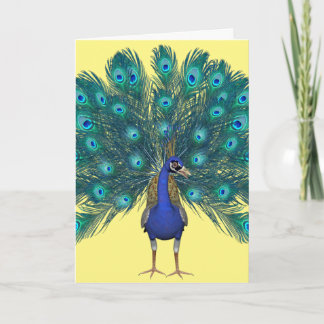 AGRADECIMENTO CARTÃO DE ANIVERSÁRIO COM ARTE DE PAVÃO