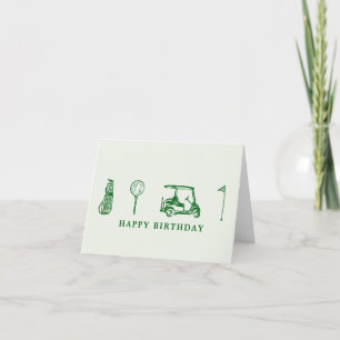 Agradecimento Cartão de aniversário com desenho da linha verde G