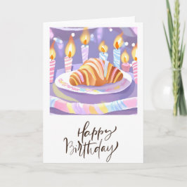 Agradecimento Cartão de Aniversário Croissant