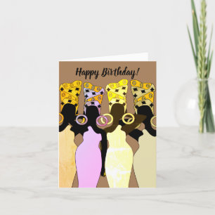 Agradecimento Cartão de Aniversário da América Africana Melanin