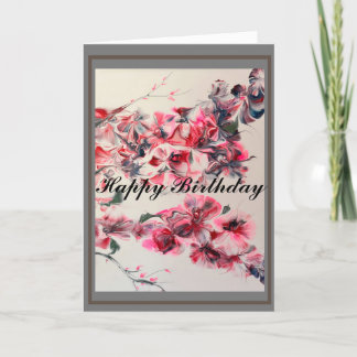 Agradecimento Cartão de Aniversário da Cherry Blossom