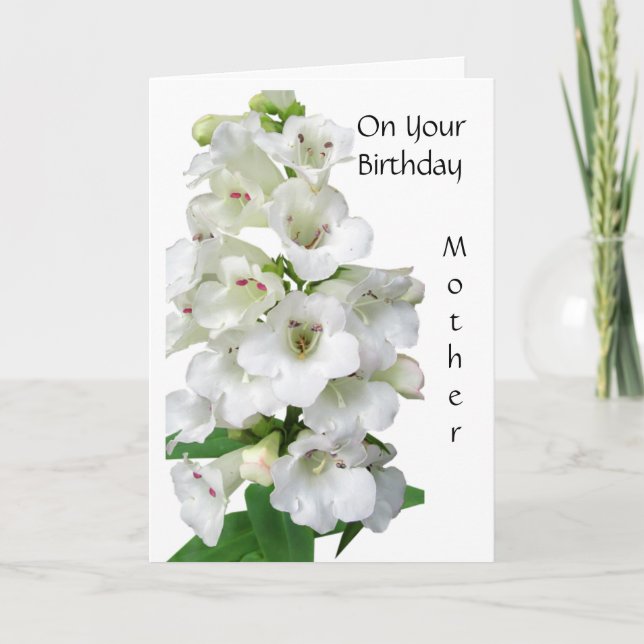 Agradecimento Cartão de Aniversário da Mãe Dobrada (Frente)