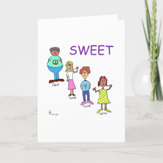 Agradecimento Cartão de aniversário da Sweet Caroline