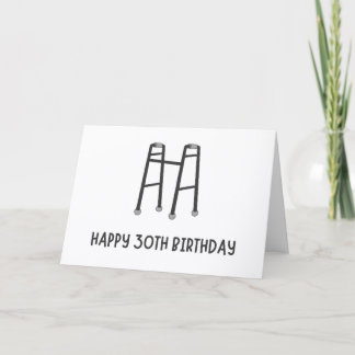 Agradecimento Cartão de Aniversário de 30 Anos Funny Walker