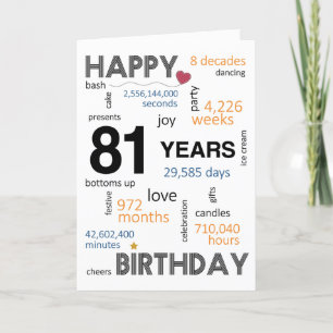 Agradecimento Cartão de aniversário de 81ruas
