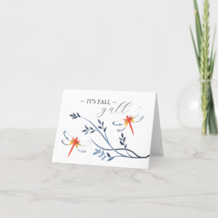 Agradecimento Cartão de Aniversário de Ação de Graças Dragonfly 