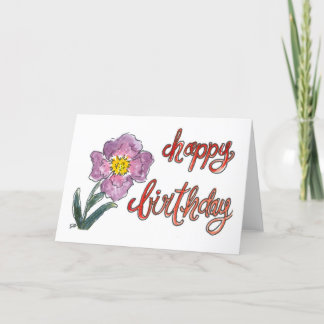 Agradecimento Cartão de Aniversário de Aquarela