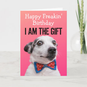 Agradecimento Cartão de Aniversário de Cão Engraçado Personaliza