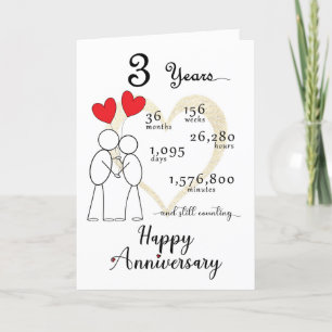 Agradecimento Cartão de aniversário de casamento